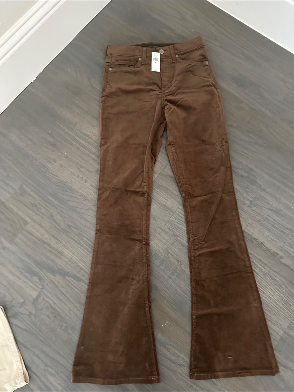 Banana Republic Chocolate Brown velvet Flare Jeans